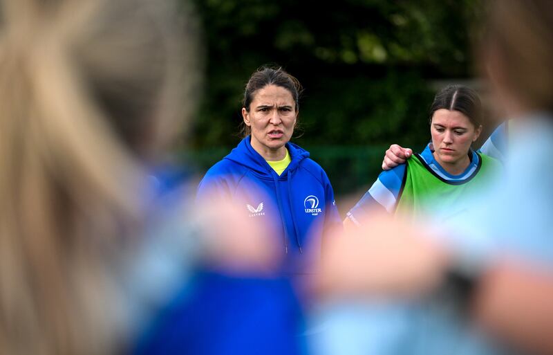 Head coach Tania Rosser issues directions during a training session in 2024. Photograph: Shauna Clinton/Sportsfile