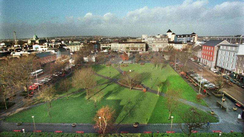 Eyre Square: 'We have a city surrounded by 5km of waterways which are badly lit… We need to make sure that it’s a safe environment for people to get home.'  Photograph: Dara Mac Dónaill