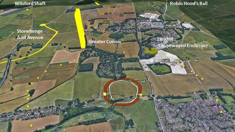 Image issued by the University of St Andrews of a new circle discovered near Stonehenge. Photograph: University of St Andrews/PA