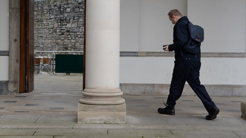 Maurice Mc Cabe arriving for the Public Account Committee in 2014. File photograph: Cyril Byrne