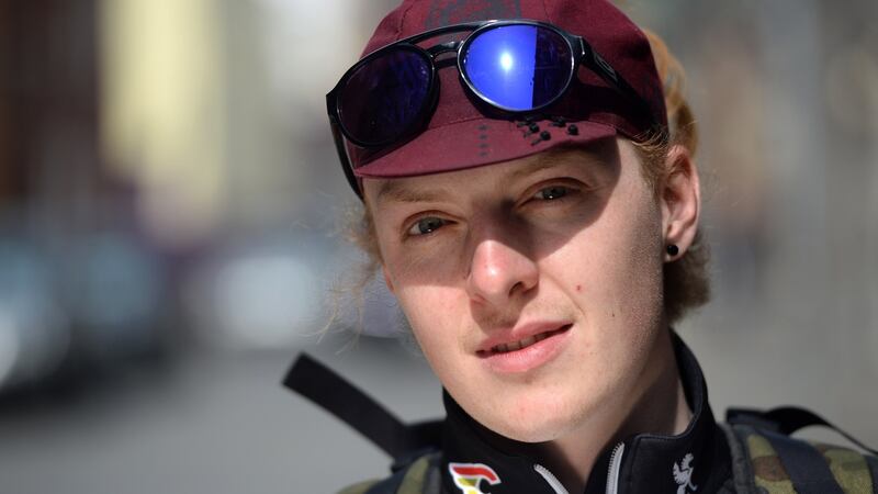 Oscar Little  lost his job as a courier last month, and is now a volunteer with the Capuchin Day Centre. Photograph: Dara Mac Dónaill