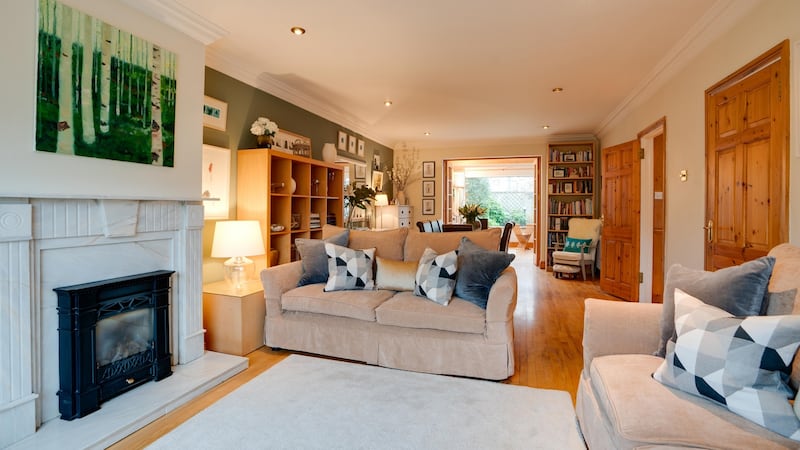 Open-plan living-dining room.