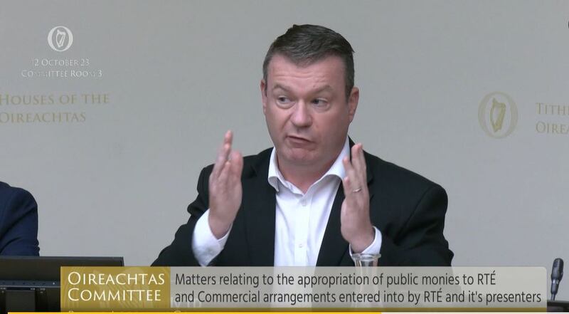 There were testy exchanges between Labour’s Alan Kelly and Kevin Bakhurst at the PAC. Screengrab: Oireachtas TV