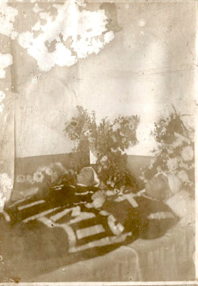 Tom and John laid out in coffins. Photograph: Patrick O'Connor-Scarteen