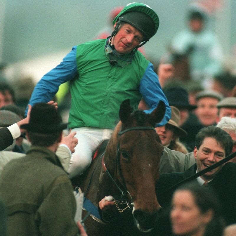 Willie Mullins enjoyed Cheltenham success as a jockey on his own Wither or Which in 1996. Photograph: Inpho