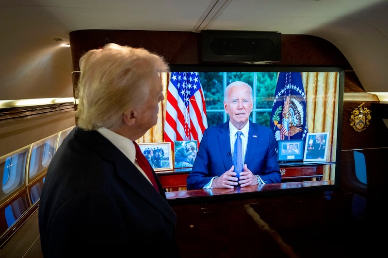 Donald Trump's choice of JD Vance as his running was based on an assumption that a visibly ailing Biden would be his opponent. Photograph: Doug Mills/New York Times
                      