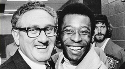 Henry Kissinger with Pele