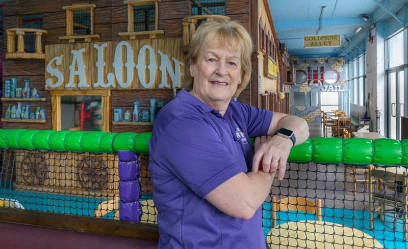 Tish Gill at the Wild West children's play centre in Westport, Co Mayo. Photograph: Michael McLaughlin