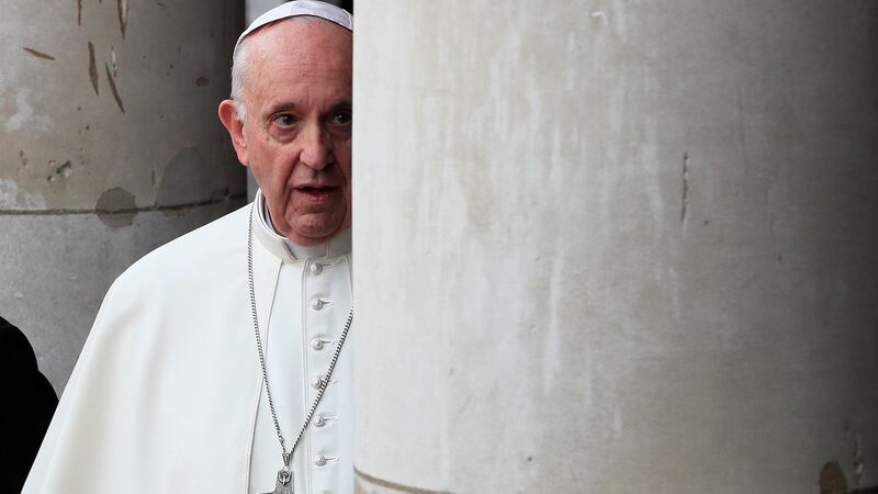 Pope Francis during his visit to Dublin last Saturday. The group expected a half an hour maximum, but the pope heard them out for an hour and a half. Photograph: Gonzalo Fuentes/Reuters