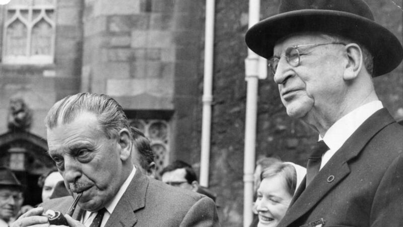 Revolutionaries of a different kind: Seán Lemass and Éamon de Valera. Photograph: Paddy Whelan