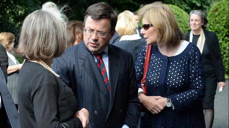 Mr Justice Gerard Hogan photographed at the funeral of Mr Justice Kevin Feeney at the Sacred Heart Church,Donnybrook Dublin. Photograph: Brenda Fitzsimons/The Irish Times