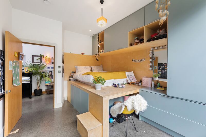 One of three bedrooms in IO House