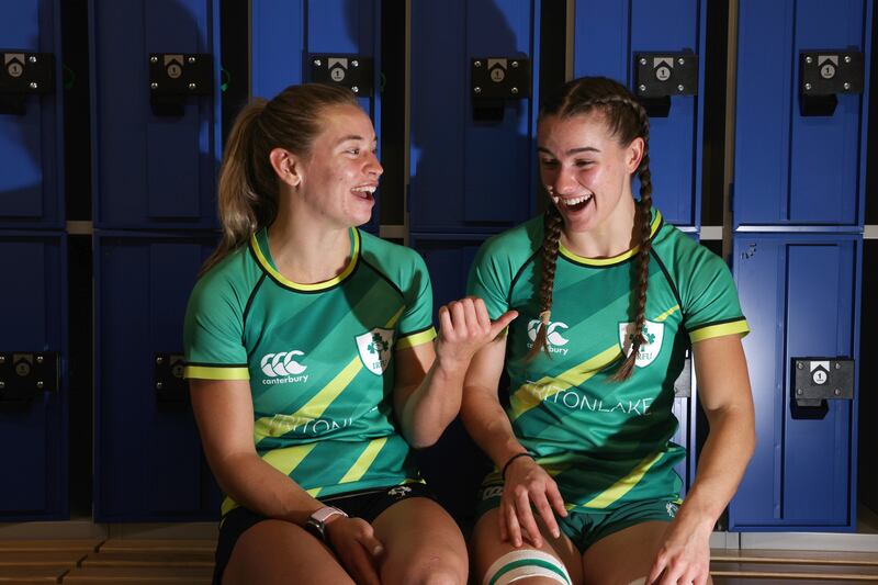 Kathy Baker after braiding Katie Farrell's hair in the changing rooms. Photograph: Laura Hutton