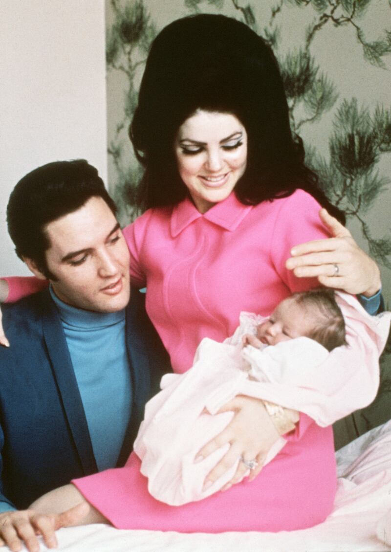 Disputed will: Priscilla Presley with her husband, Elvis, and their daughter, Lisa Marie, in 1968. Photograph: Bettmann/Getty