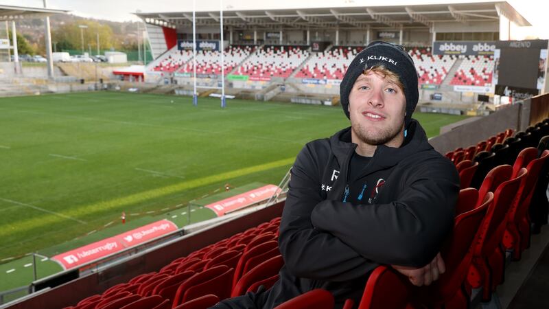 Ulster Rugby Player Rob Lyttle at Kingspan Stadium ahead  of their match against Bath in the Heineken Champions Cup this weekend. Photograph: Laura Davison/Pacemaker