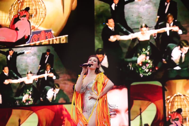Electric Picnic: Sophie Ellis-Bextor performs on the main stage on the first day. Photograph: Alan Betson

