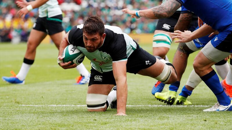 Ireland’s Jean Kleyn put in an important shift in the second row.