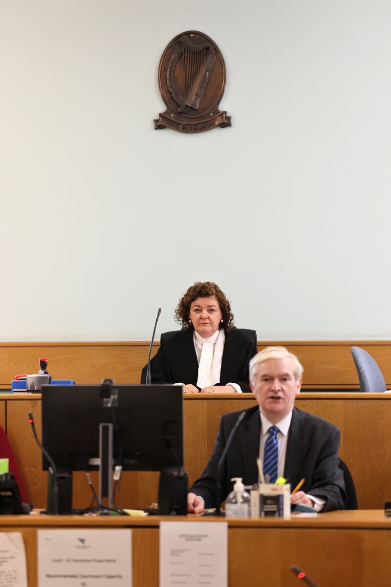 Judge Marie Quirke and Registrar Paul O’Reilly in Court 23. Photograph: Dara Mac Dónaill/The Irish Times








