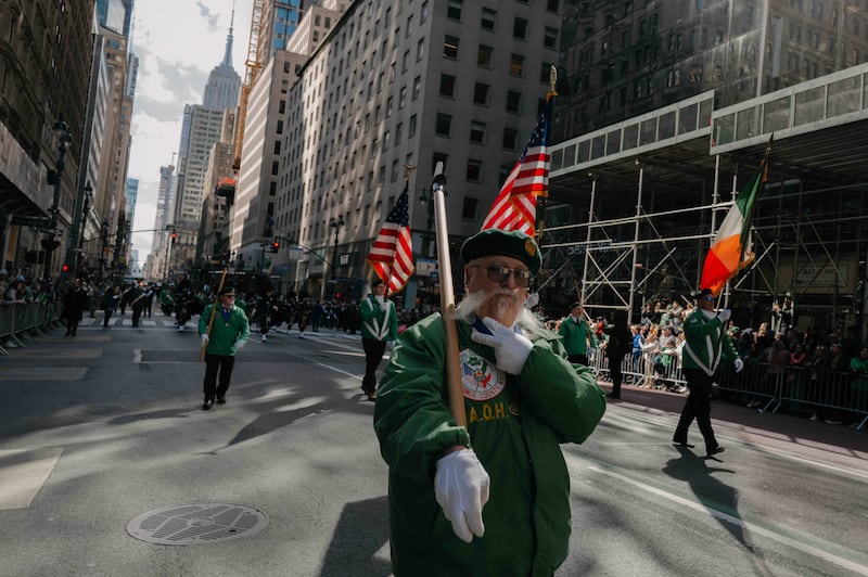 Irish-Americans marching in New York’s St Patrick’s Day parade