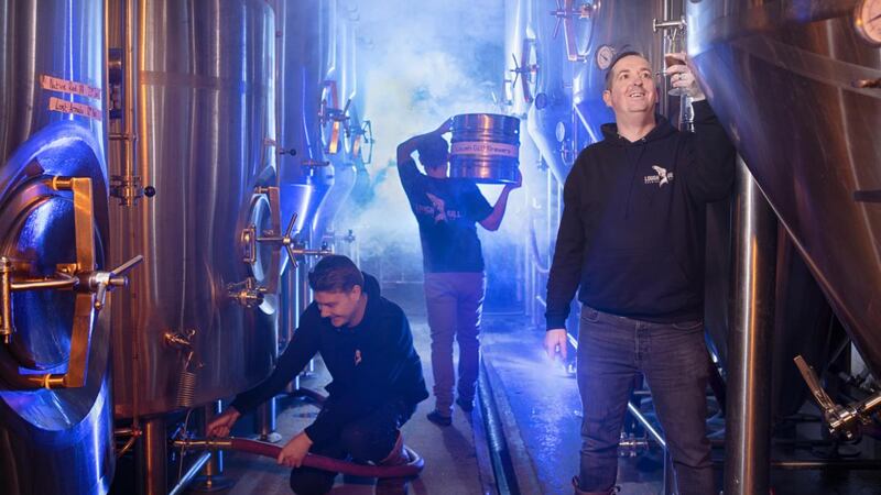 Lough Gill Brewery’s James Ward testing a new craft beer with head brewer Jordan Donnelly (25)