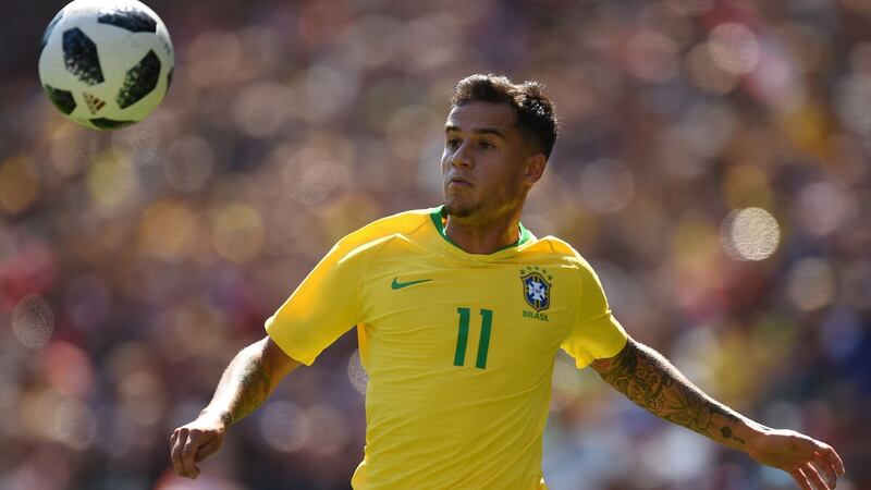 Barcelona midfielder Philippe Coutinho in action at Anfield. Photograph: Oli Scarff/AFP