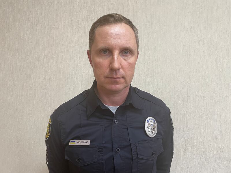 Serhiy Bolinov, the chief police investigator for Kharkiv. Photograph: Daniel McLaughlin