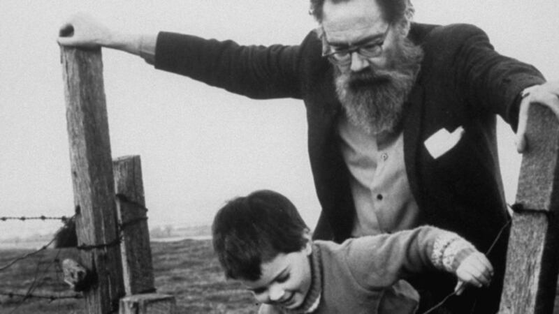 Poet John Berryman with four year old daughter.  (Photo by Terrence Spencer/The LIFE Picture Collection/Getty Images)