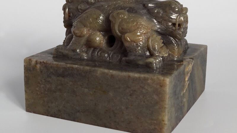 Qing Dynasty green jade seal made €280,000 at Sheppards.