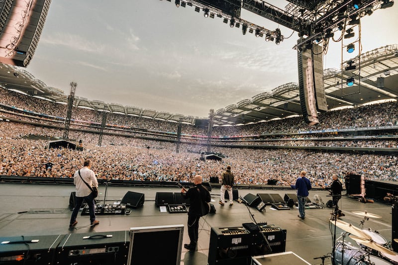 Live 25: Oasis on stage at Croke Park. Photograph: Big Brother Recordings