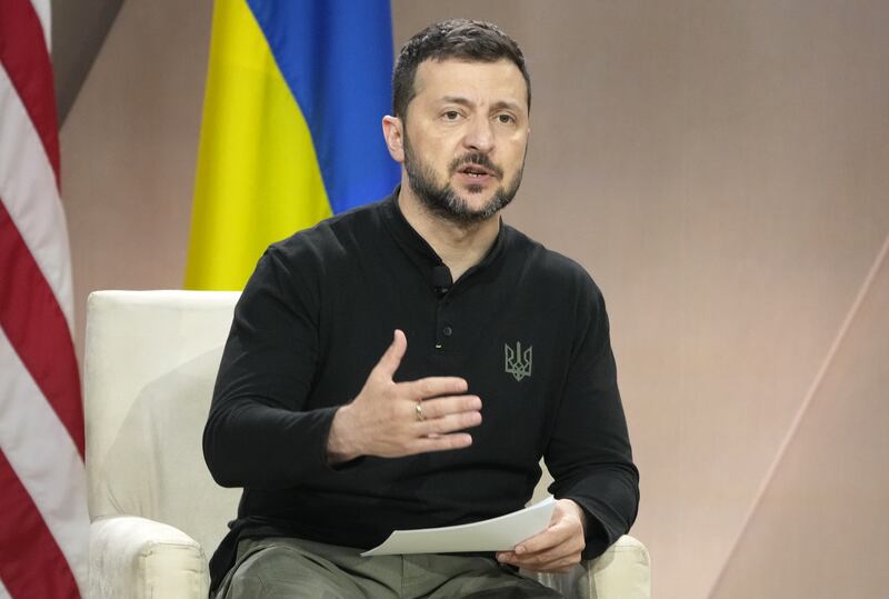Ukrainian president Volodymyr Zelenskiy: 'The naive, illusory concept of so-called red lines regarding Russia ... has crumbled apart these days.' Photograph: Chris Kleponis/CNP/Bloomberg