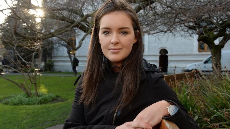 TCD student Katie Rock, who who hopes to one day move back and settle in Cornafulla, near Drum, where she grew up.  Photograph: Eric Luke
