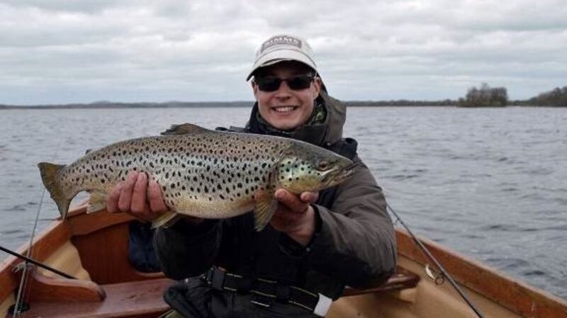 Christopher Defillon, Navan, with his early season Sheelin trout