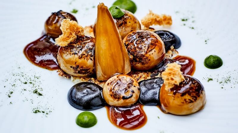 Le Cinq’s image of the gratinated onion dish. Photograph: Jean-Claude Amiel