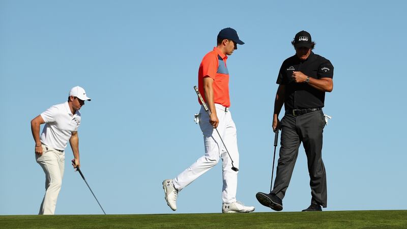 Rory McIlroy, Jordan Spieth and Phil Mickelson were a combined 25-over after the opening day of the US Open. Photograph: Streeter Lecka/Getty