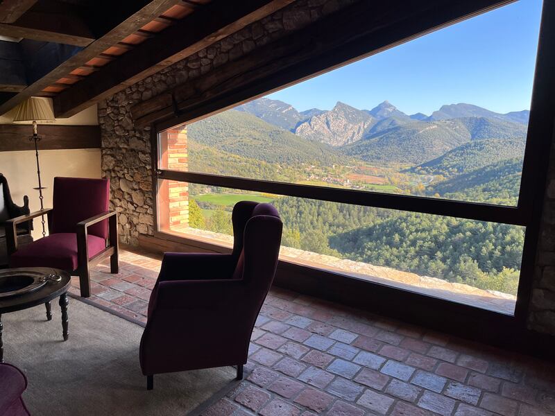 Mas Pineda, a restored farmhouse retreat in the mountains near Oix, La Garrotxa, Spain. Photo Deirdre Falvey