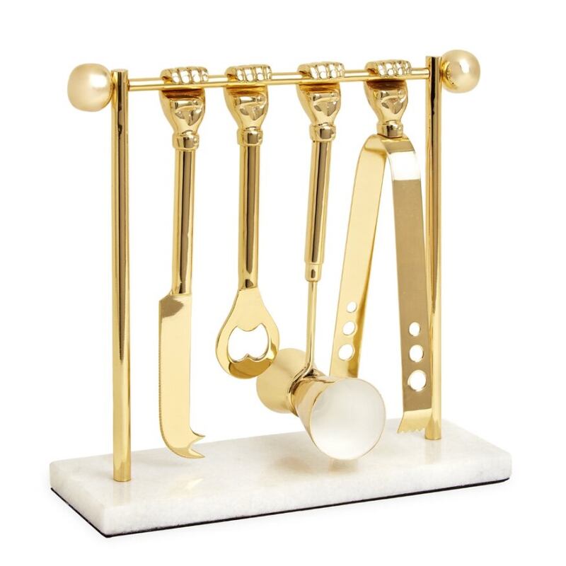 Barbell Barware Set, £198, Jonathan Alder