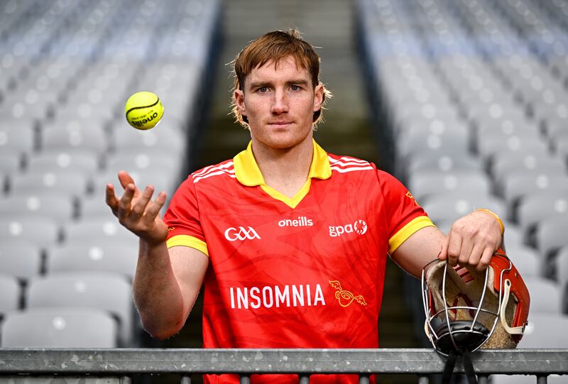 Galway hurler Conor Whelan at the launch of Insomnia’s five-year partnership with the GAA/GPA at Croke Park in Dublin. 'He’s[Glynn] in very good shape so we’re hoping he’s going to be part of the group.' Photograph:  Sam Barnes/Sportsfile 