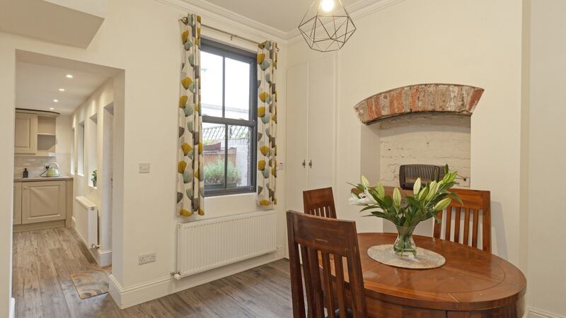 The open-plan dining and kitchen area in 46 East Wall Road