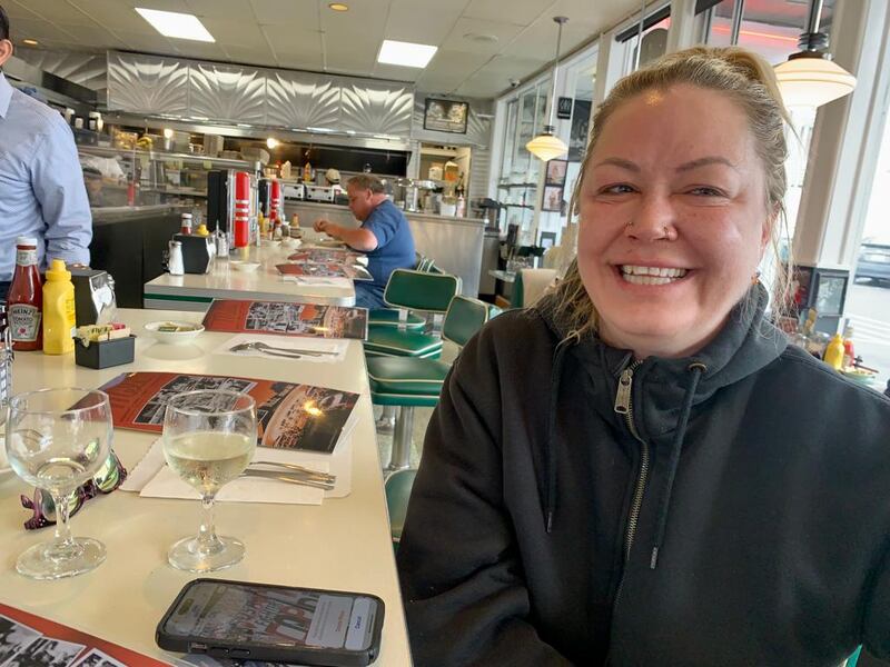 Jessica Quinlan entertains with stories of her rock’n’roll life. Photograph: Peter Murtagh