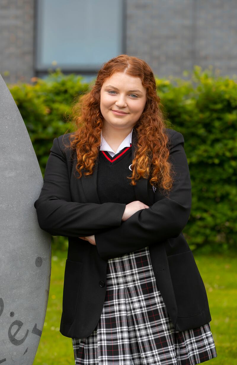 Ellen McCabe, a Leaving Cert student at Creagh College, Gorey, Co Wexford. Photograph: Patrick Browne