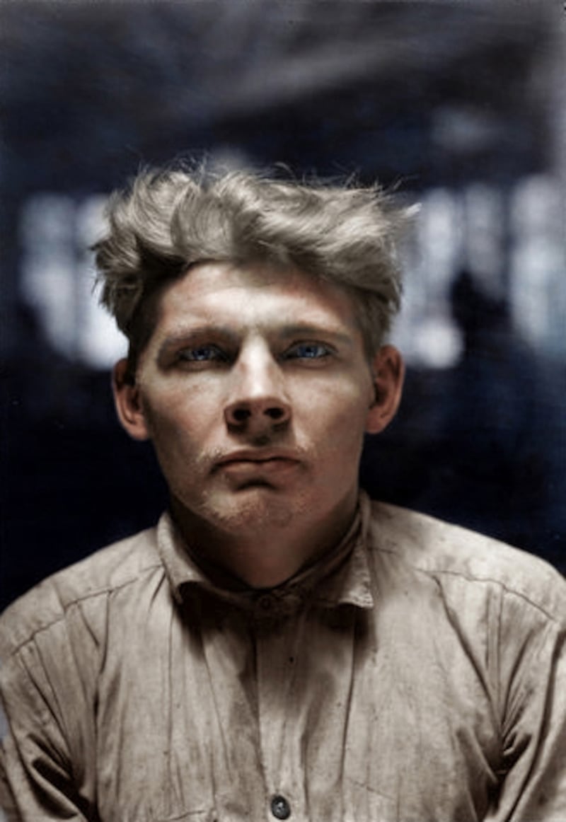 Photograph: New York Public Library/Lewis Hine, colourised by Matt Loughrey