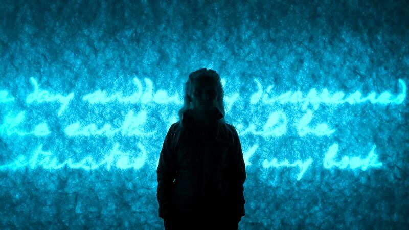 Olwen Fouéré  in A New Day Will Be, words from   Ulysses in A New Day Will Be, a 2020   Bloomsday short film, filmed worldwide during the pandemic