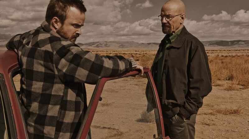 The calm before the storm: Aaron Paul and Bryan Cranston in Breaking Bad. Photograph: AMC