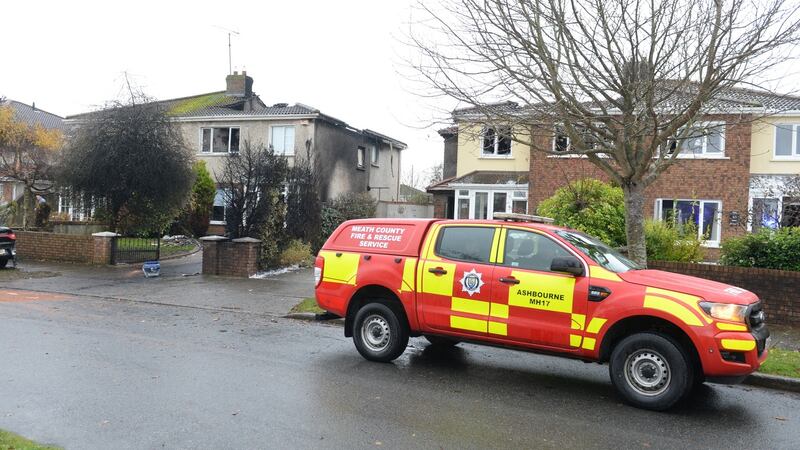 The houses were evacuated. No one has been injured.  Photograph: Dara Mac Donaill / The Irish Times
