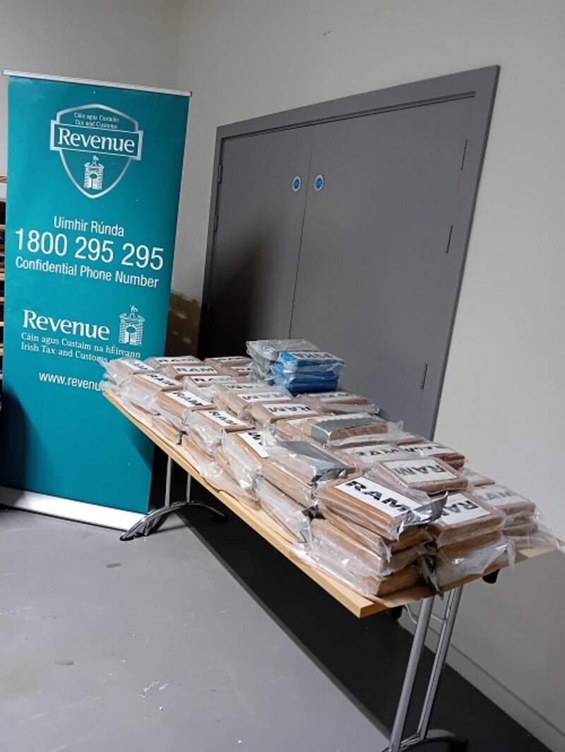 Revenue seized 133kg of cocaine at Rosslare Europort on Wednesday, with an estimated value of about €9.3 million