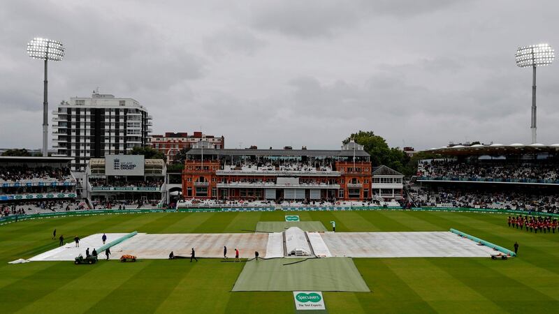No play was possible after lunch on the third day at Lord’s due to rain. Photograph: Adrian Dennis/AFP
