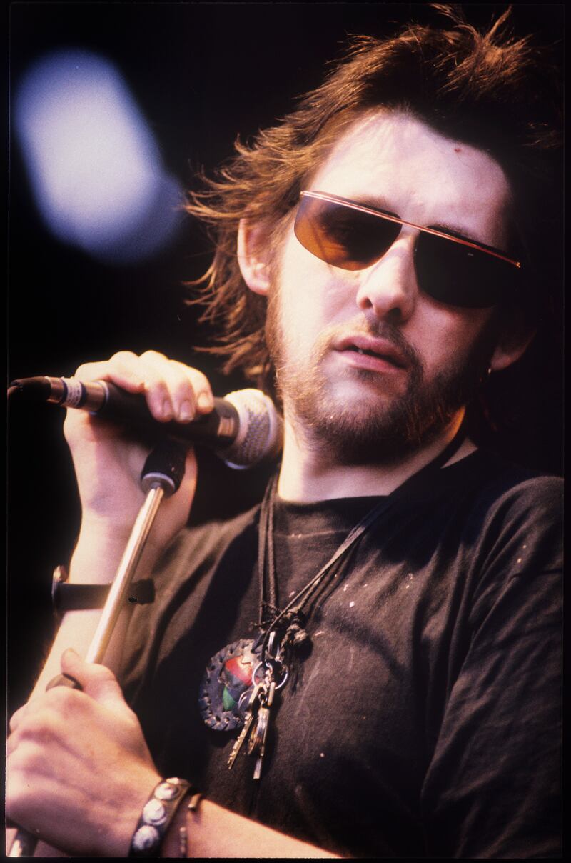 Pogues frontman Shane MacGowan at Pukkelpop Festival, Hasselt, Belgium, in August 1991. Photograph: Gie Knaeps/Getty Images
