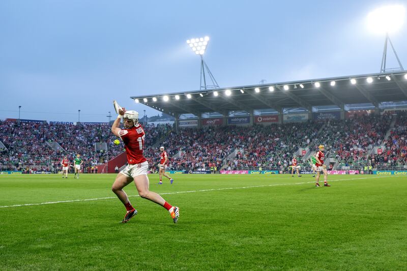 Cork's Patrick Horgan takes a free. Photograph: Laszlo Geczo/Inpho