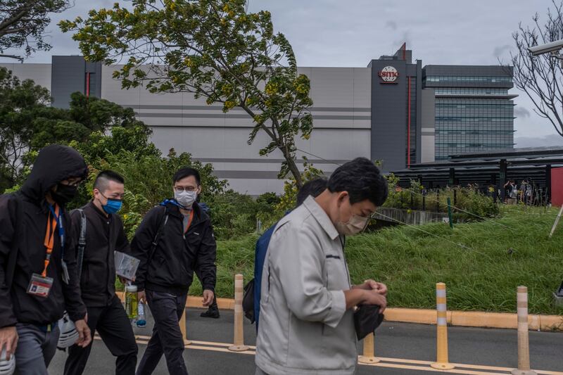 The headquarters of the Taiwan Semiconductor Manufacturing Company in Hsinchu, Taiwan. The gadgets that make modern life work, from phones to cars and industrial machinery, are run with Taiwanese chips. Photograph: Lam Yik Fei/New York Times