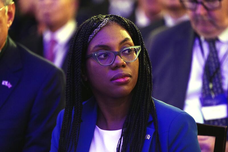 Grumblings from potential future leadership candidates such as Kemi Badenoch show that divisions over immigration go all the way  to the cabinet table. Photograph: Aaron Chown/Getty 